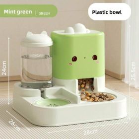 2 In 1 Automatic Pet Feeder And Water Dispenser, Large Capacity 2300ML Feeder & 1000ML Water Bowl, Gravity Refill Anti Spill Stable Pet Food Water Bow