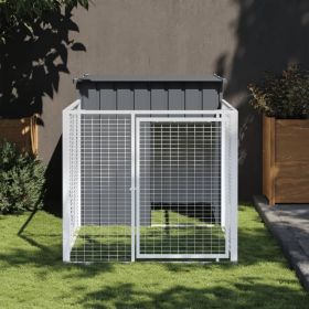 Dog House Anthracite Galvanized Steel 43.3 in x 79.1 in x 43.3 in