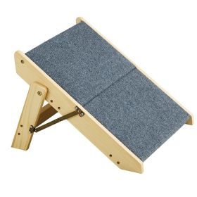 Wooden Pet Steps, Convertible 2-in-1 Dog Stairs and Ramp for Beds, Sofas, and Vehicles, Supports Small to Large Animals up to 110 lbs