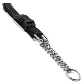 Pet Life 'Tutor-Sheild' Martingale Safety and Training Chain Dog Collar (Color: BLACK, size: large)